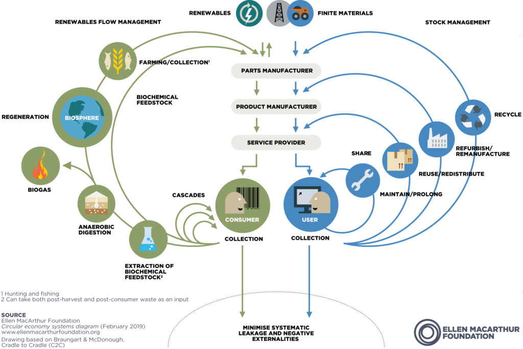 System diagram of the Circular Economy in the Cradle to Cradle®-Framework